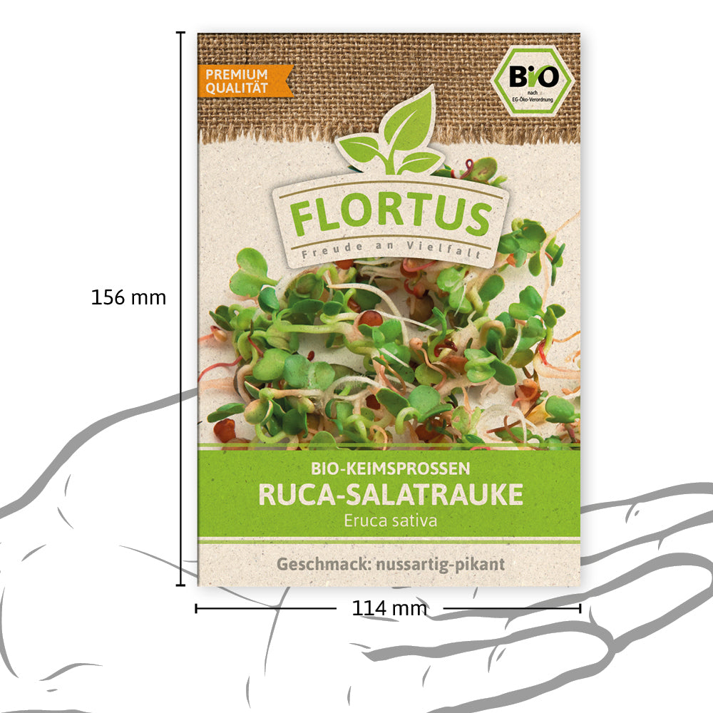 Keimsprossen Ruca-Salatrauke | BIO Keimsprossen von FLORTUS