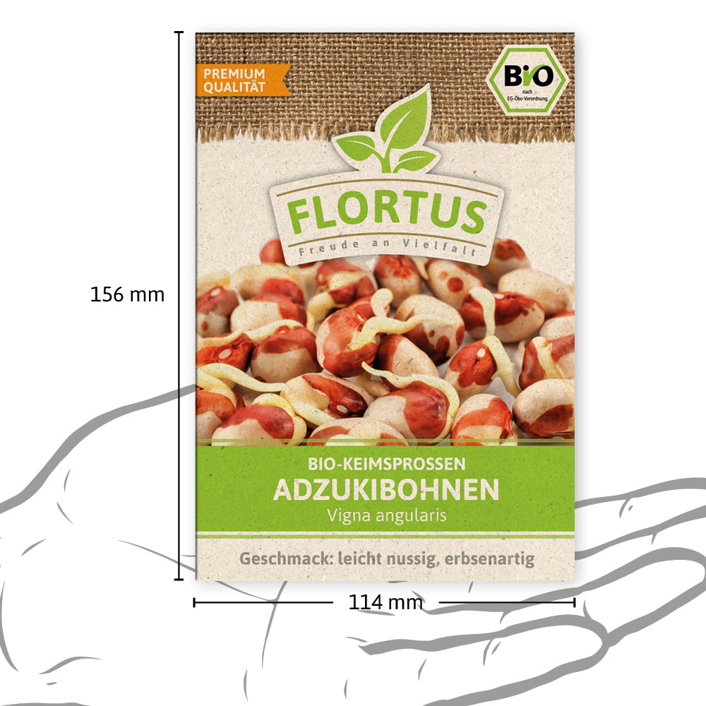 Keimsprossen Adzukibohne | BIO Keimsprossen von FLORTUS