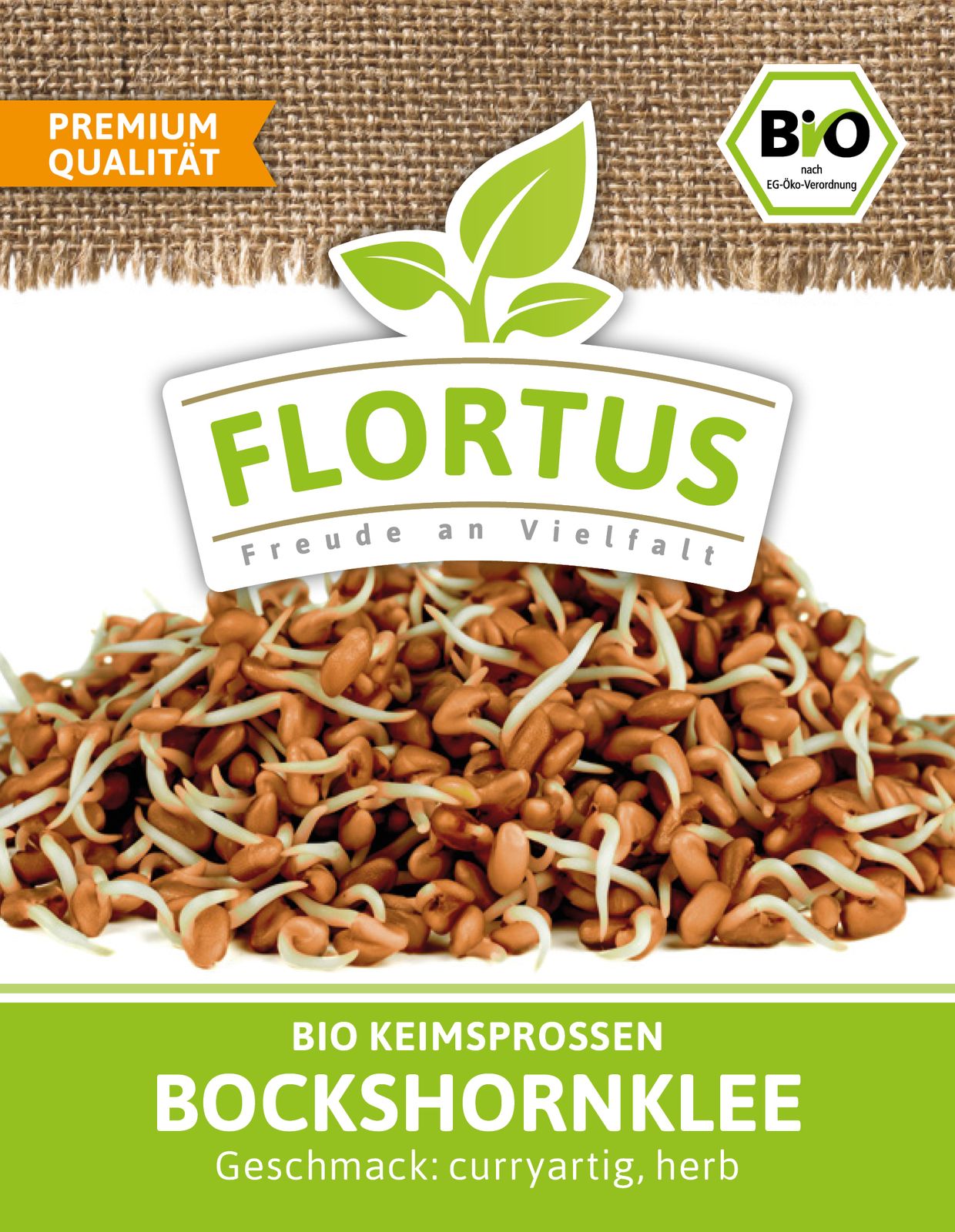 Keimsprossen Bockshornklee | BIO Keimsprossen von FLORTUS