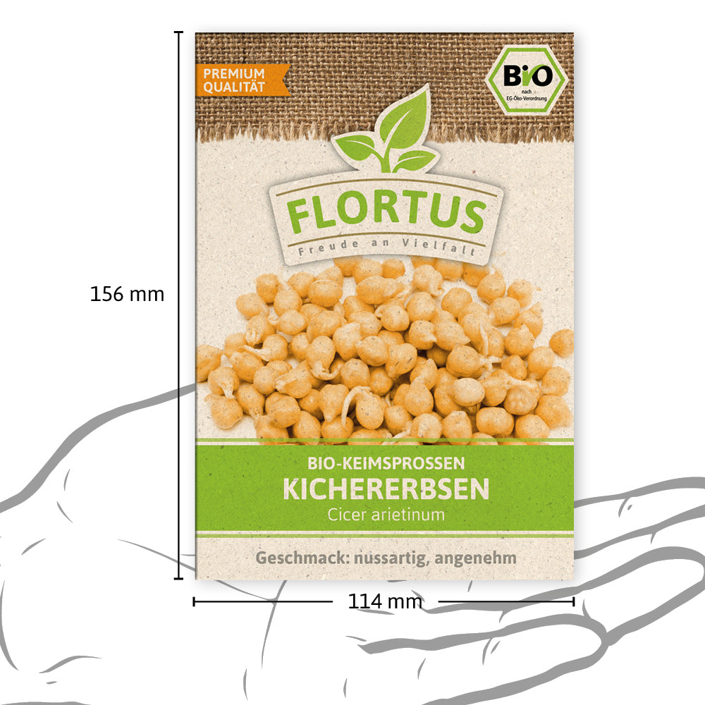 Keimsprossen Kichererbse | BIO Keimsprossen von FLORTUS