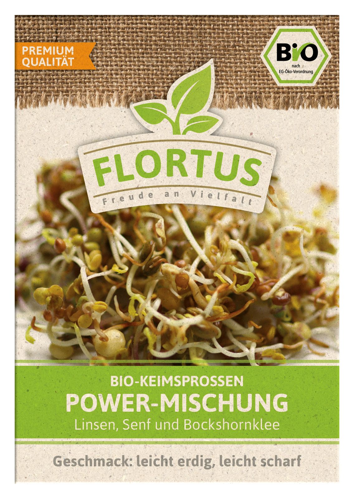 Keimsprossen Power-Mischung (Linsen, Senf und Bockshornklee) | BIO Keimsprossen von FLORTUS