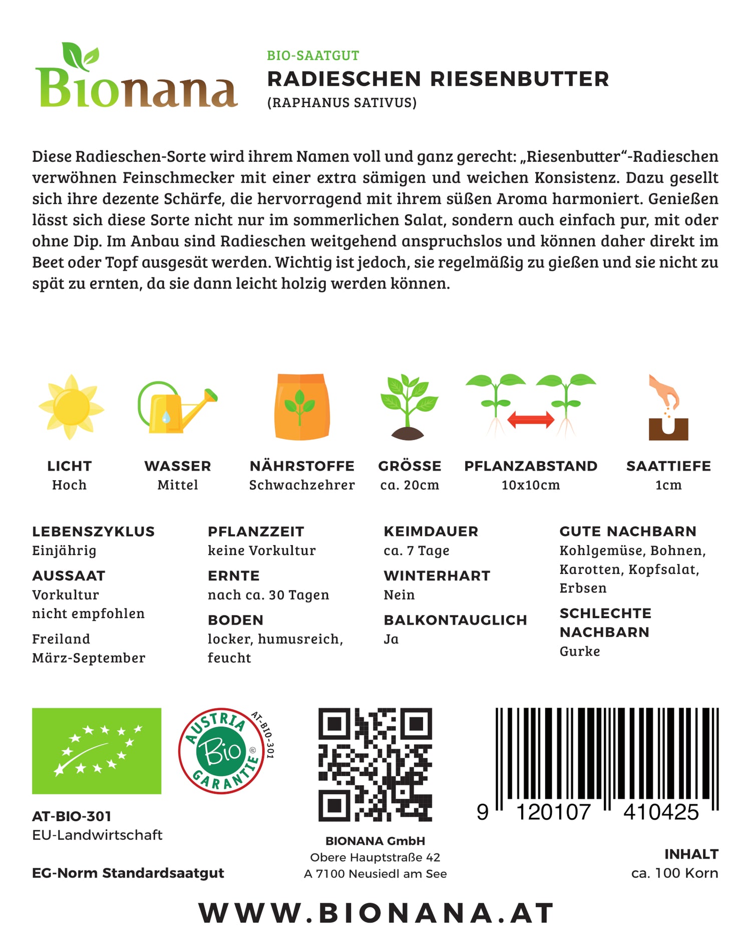 Artikelbild 2 von "BIO Radieschen Riesenbutter [MHD 12/2024]" aus der Kategorie Radieschensamen