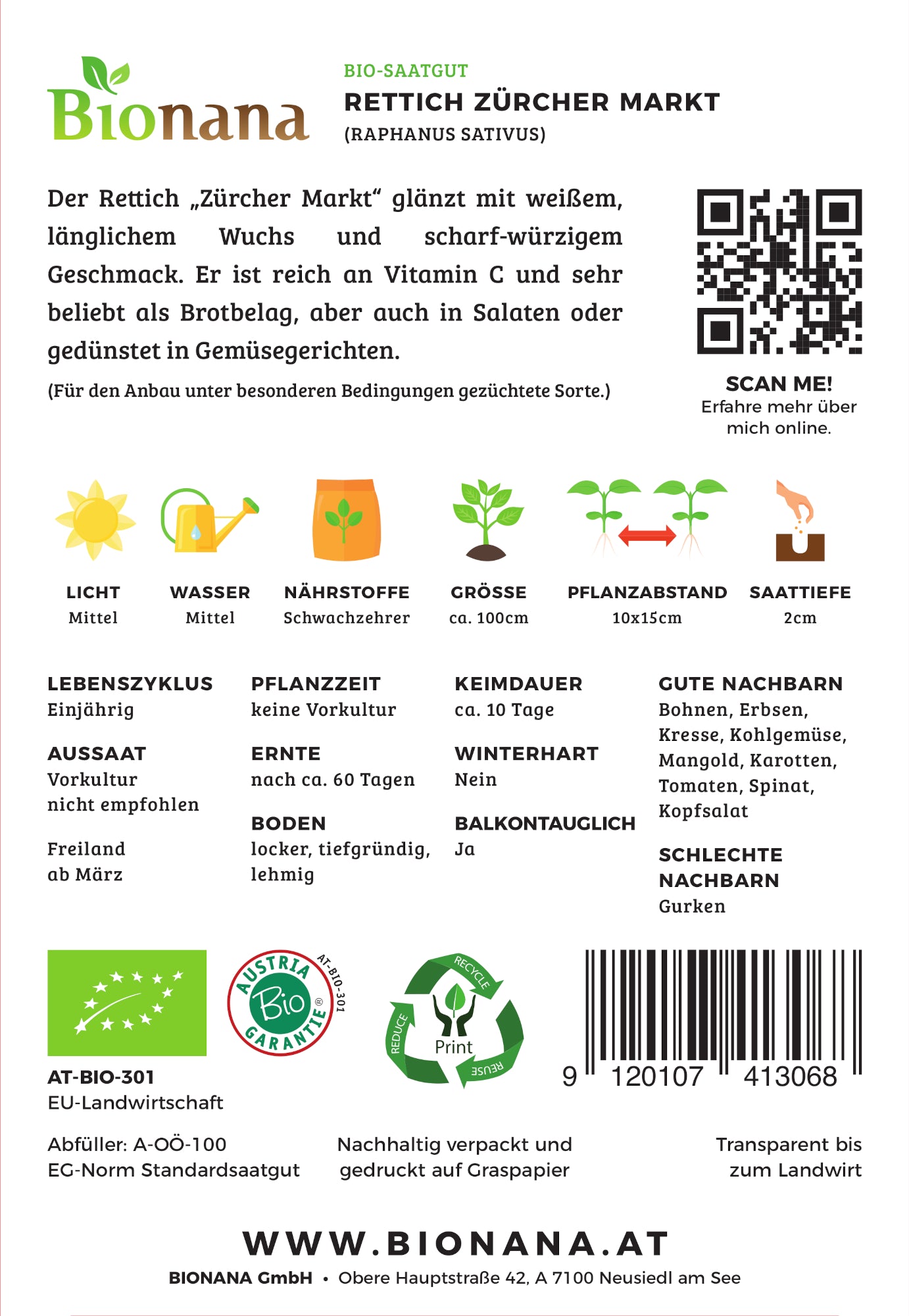 Artikelbild 2 von "BIO Rettich Zürcher Markt [MHD 12/2023]" aus der Kategorie Rettichsamen