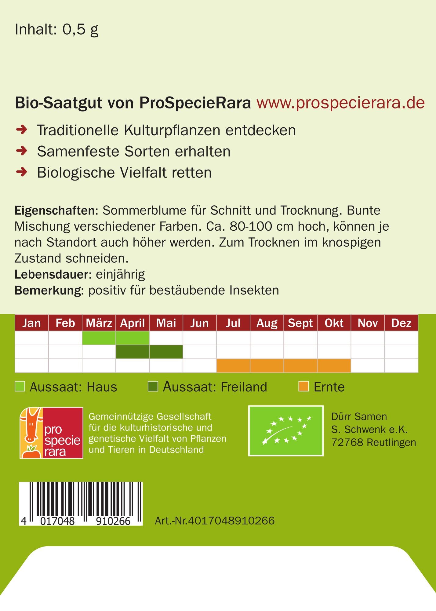 Artikelbild 2 von "BIO Strohblume Roggli Riesen [MHD 12/2024]" aus der Kategorie Strohblumensamen