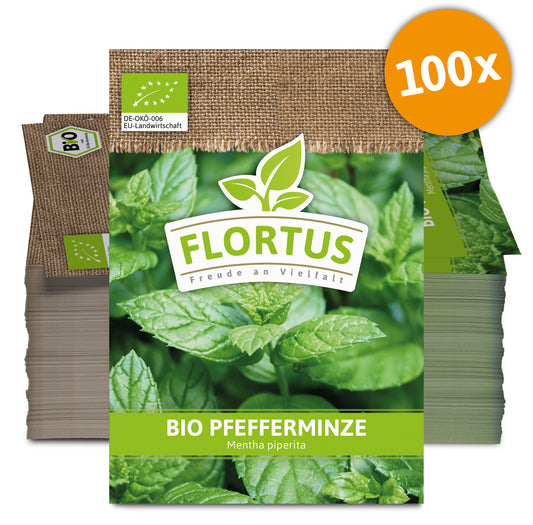 Pfefferminze (100 Tütchen) | BIO Pfefferminzsamen von FLORTUS