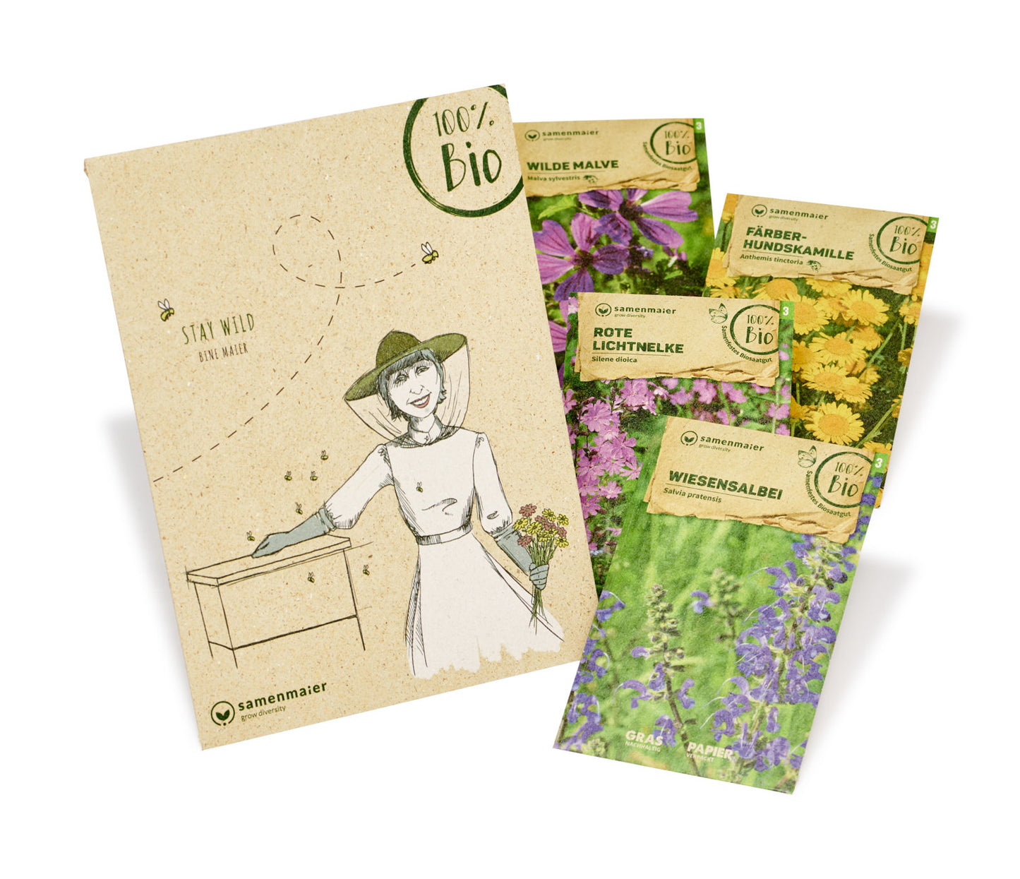 Artikelbild 1 von "BIO Wildblumen Set Stay Wild [MHD 12/2023]" aus der Kategorie Wildblumensamen
