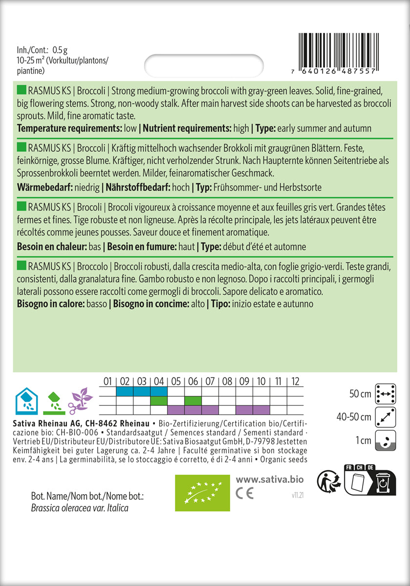 Artikelbild 2 von "BIO Brokkoli Rasmus" aus der Kategorie Brokkolisamen
