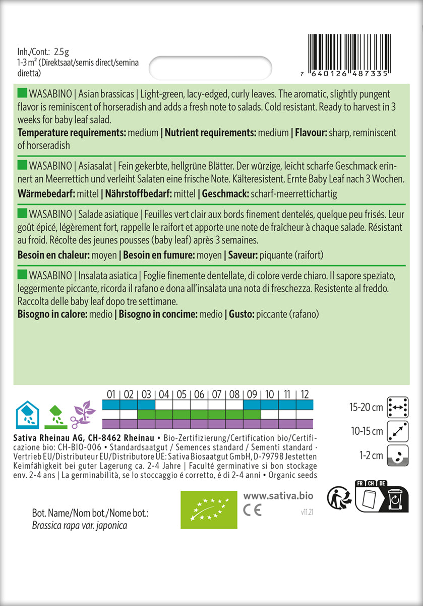 Artikelbild 2 von "BIO Asiasalat Wasabino" aus der Kategorie Asiasalatsamen