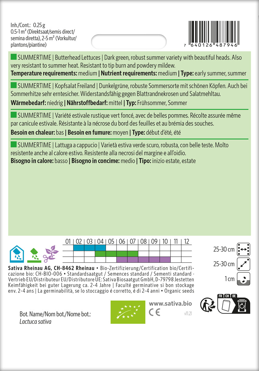 Artikelbild 2 von "BIO Kopfsalat Summertime" aus der Kategorie Kopfsalatsamen