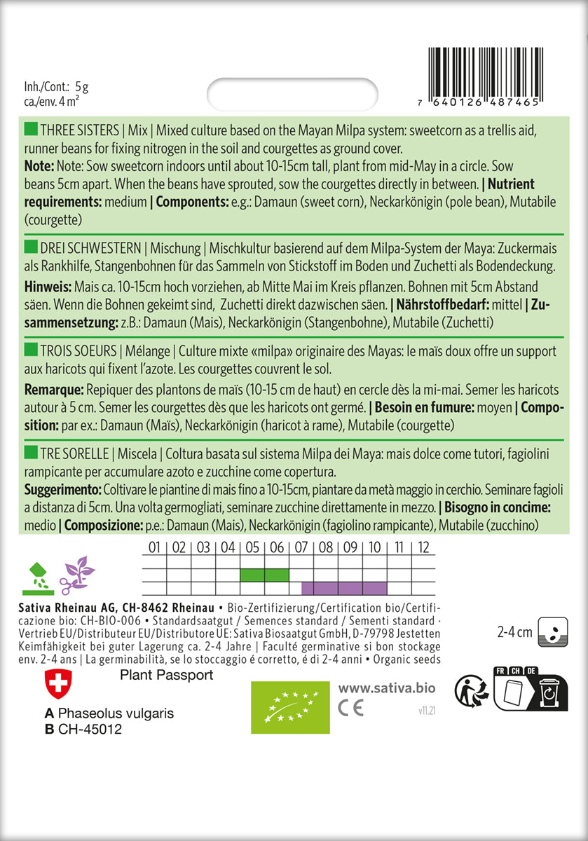 Artikelbild 2 von "BIO Drei Schwestern Mischung" aus der Kategorie Gemüsesamen-Sets