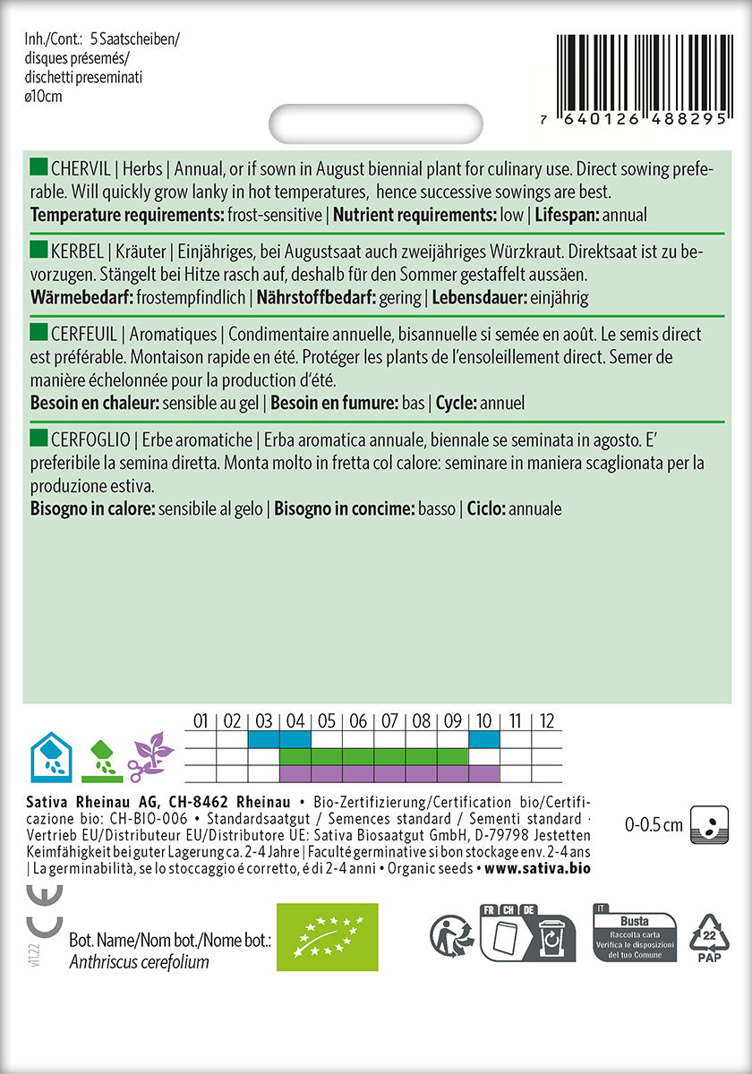 Artikelbild 3 von "BIO Kerbel 'Commun' (Saatscheiben) [MHD 12/2025]"