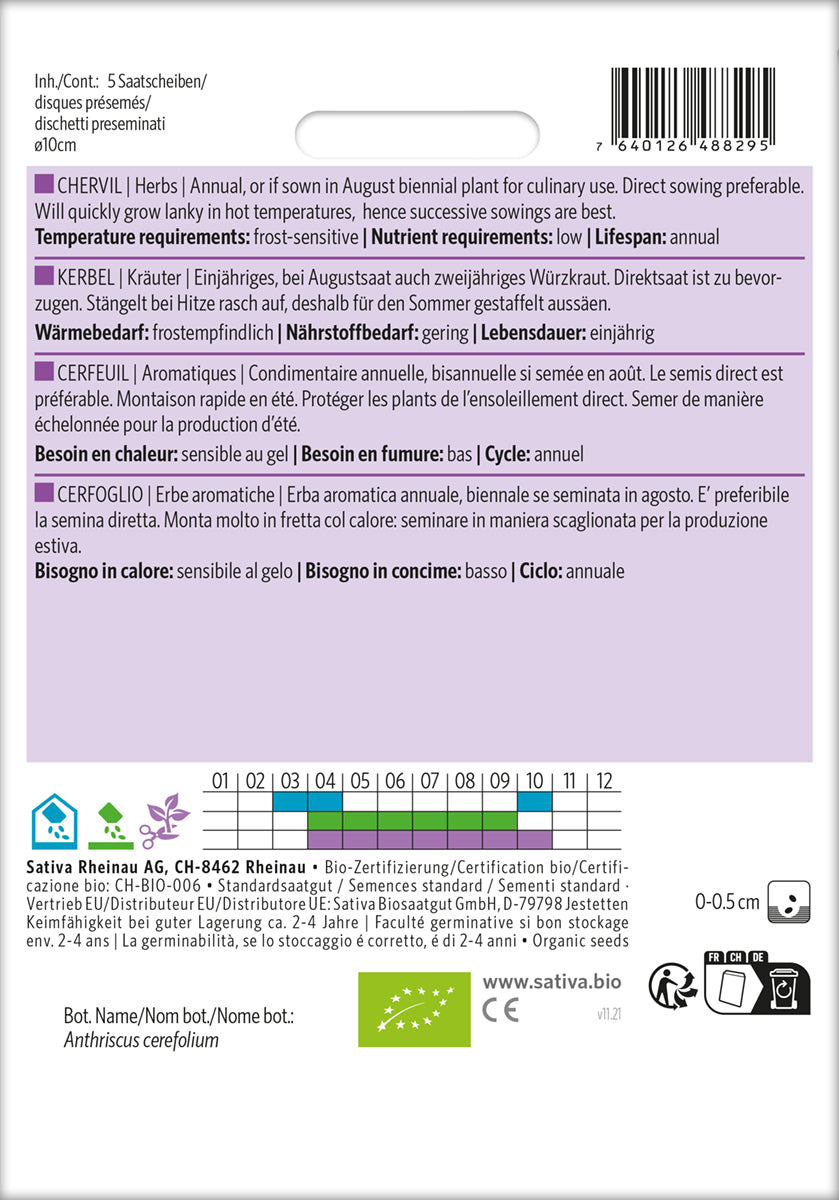 Artikelbild 2 von "BIO Kerbel (Saatscheibe) [MHD 12/2025]"