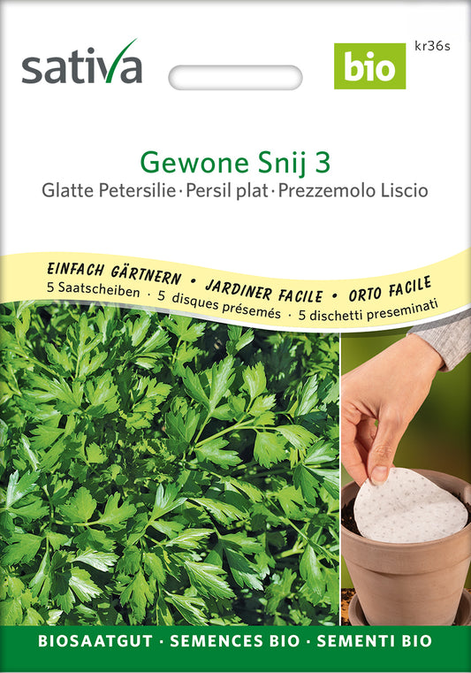 Artikelbild 2 von "BIO Glatte Petersilie (Saatscheiben) [MHD 12/2025]"