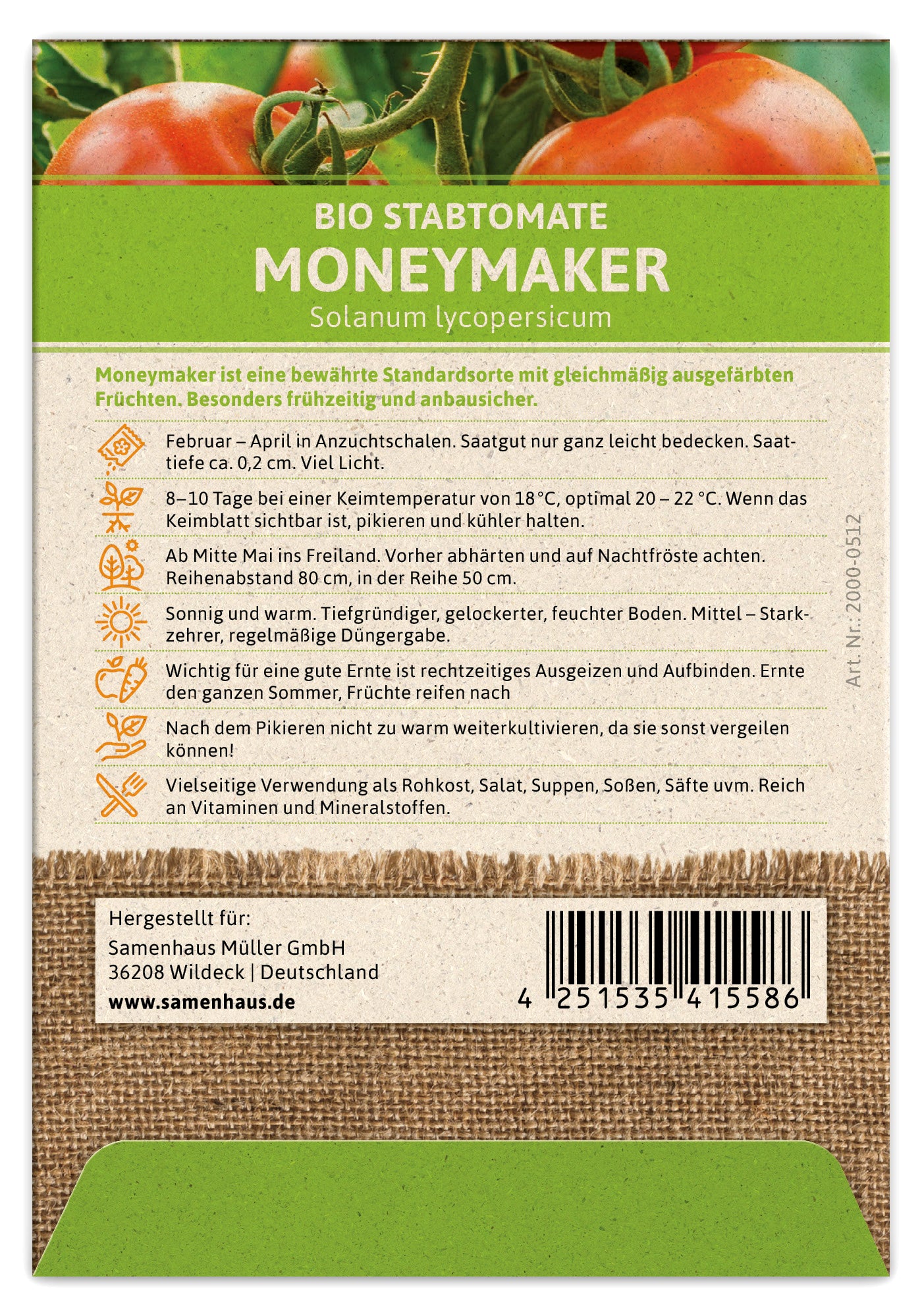 Artikelbild 2 von "BIO Tomate Moneymaker" aus der Kategorie Tomatensamen