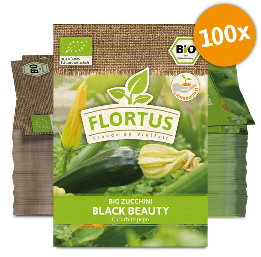 Zucchini Black Beauty (100 Stück) | BIO Zucchinisamen von FLORTUS