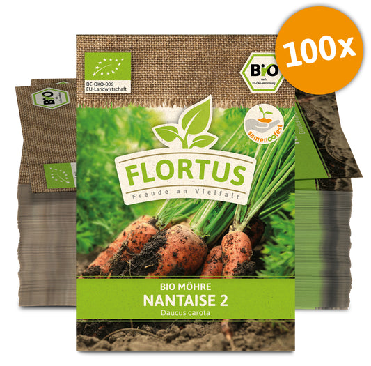 Möhre Nantaise 2 (100 Stück) | BIO Möhrensamen von FLORTUS