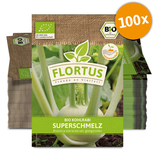 Kohlrabi Superschmelz (100 Stück) | BIO Kohlsamen von FLORTUS