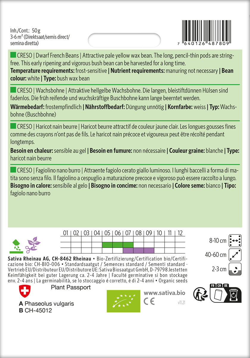 Artikelbild 2 von "BIO Wachsbohne Creso" aus der Kategorie Buschbohnensamen