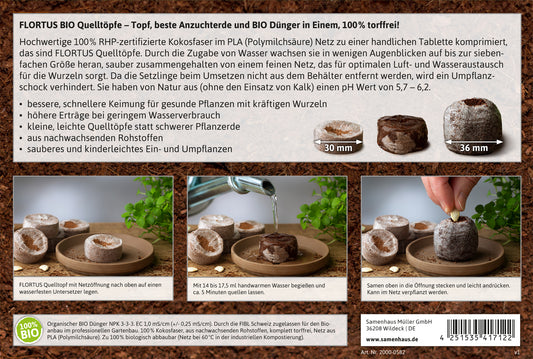 Artikelbild 4 von "BIO Kokos Quelltöpfe 36 mm" aus der Kategorie Kokos Quelltöpfe