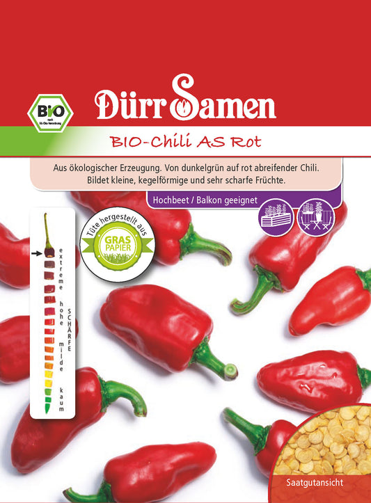 Chili AS Rot | BIO Chilisamen von Dürr Samen