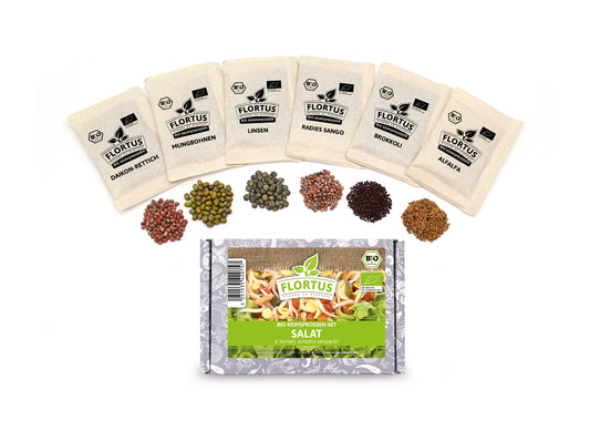 Keimsprossen Set Salat (6 Sorten) | BIO Keimsprossen Sets von FLORTUS