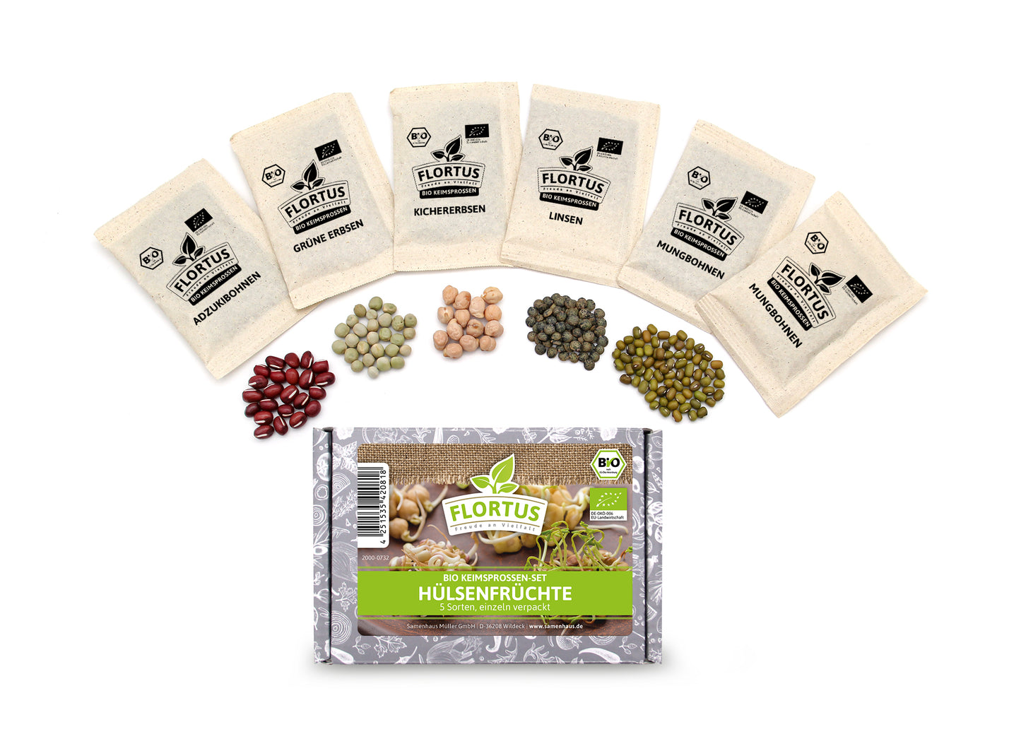 Artikelbild 2 von "BIO Keimsprossen Set Hülsenfrüchte (6 Sorten)"