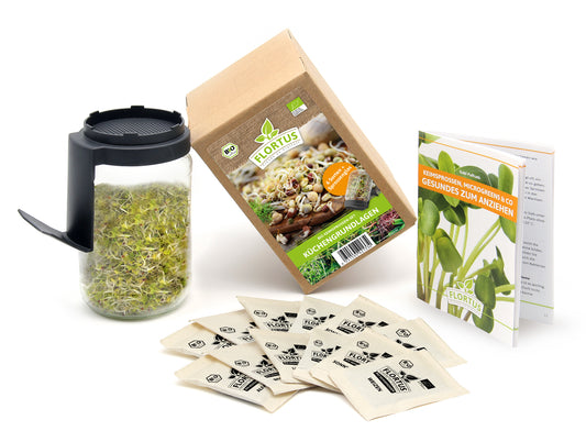 Keimsprossen Anzuchtset - Küchengrundlage (6 Sorten) | BIO Keimsprossen Sets von FLORTUS