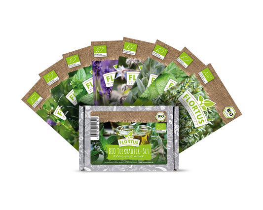 BIO Teekräuter-Set (8 Sorten) | BIO Kräutersamen-Sets von FLORTUS