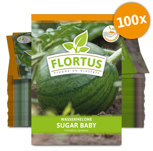 Wassermelone Sugar Baby (100 Tütchen) | Wassermelonensamen von FLORTUS