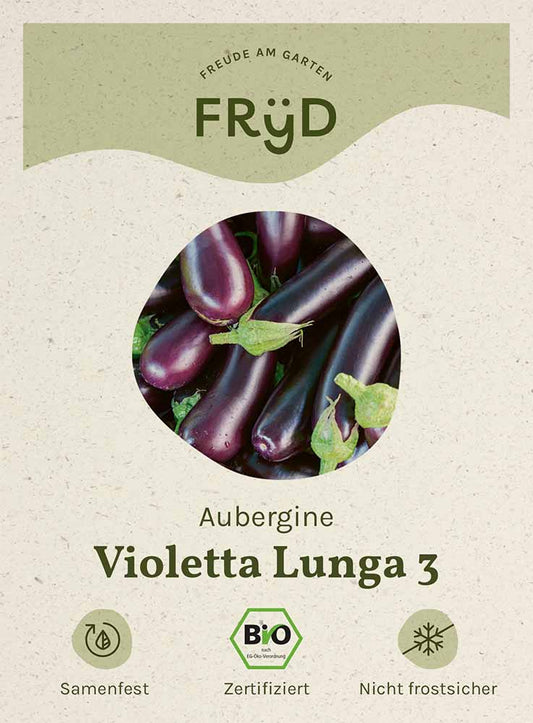 Artikelbild 1 von "Fryd BIO Aubergine Violetta Lunga 3" aus der Kategorie Auberginensamen