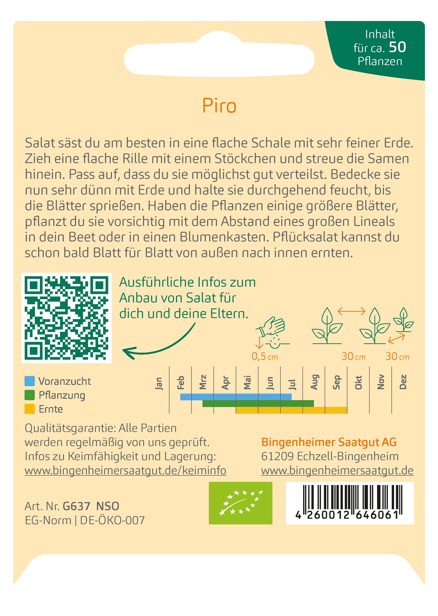 Artikelbild 2 von "BIO KinderKollektion - Pflücksalat Piro" aus der Kategorie Pflücksalatsamen