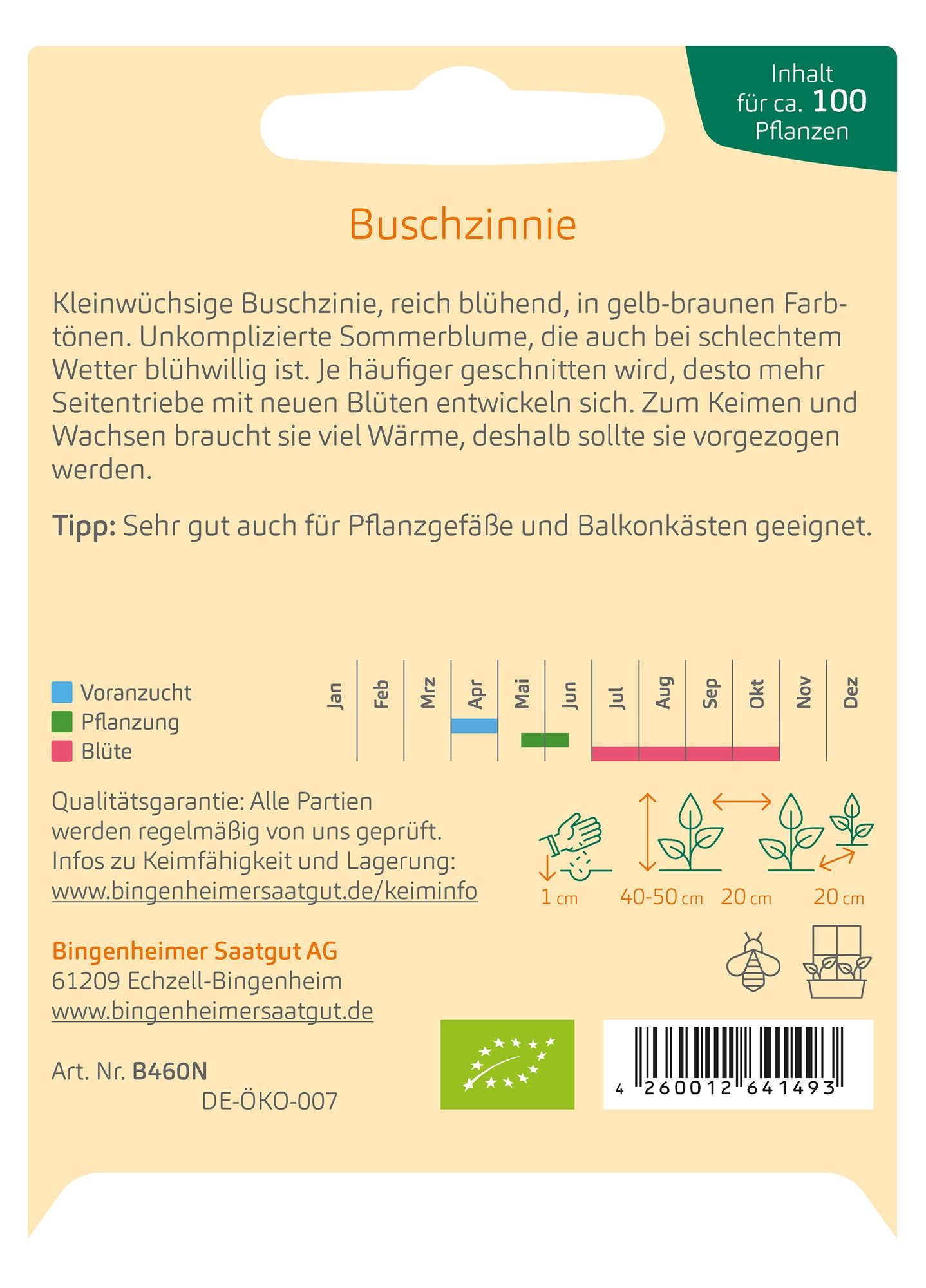 Artikelbild 2 von "BIO Buschzinnie" aus der Kategorie Zinniensamen