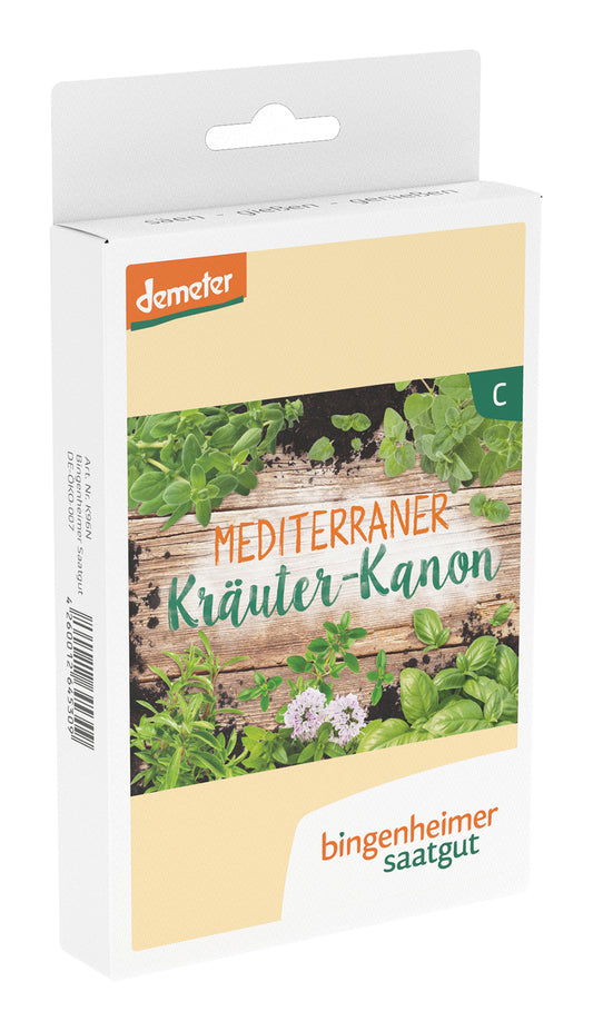 Artikelbild 1 von "BIO Mediteraner Kräuter-Kanon - Saatgutbox" aus der Kategorie Kräutersamen-Sets