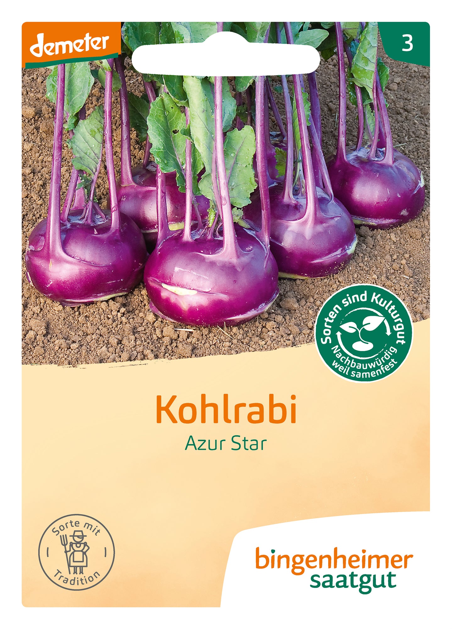 Artikelbild 1 von "BIO Kohlrabi Azur Star" aus der Kategorie Kohlrabisamen
