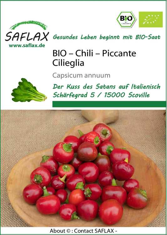 Chili Piccante Cilieglia | BIO Chilisamen von Saflax