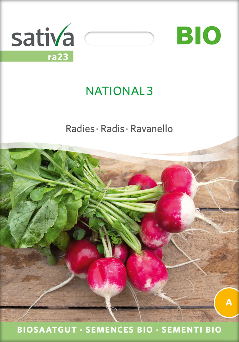 Radies National 3 | BIO Radieschensamen von Sativa Rheinau