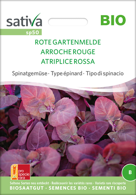 Spinatgemüse Rote Gartenmelde | BIO Spinatsamen von Sativa Rheinau