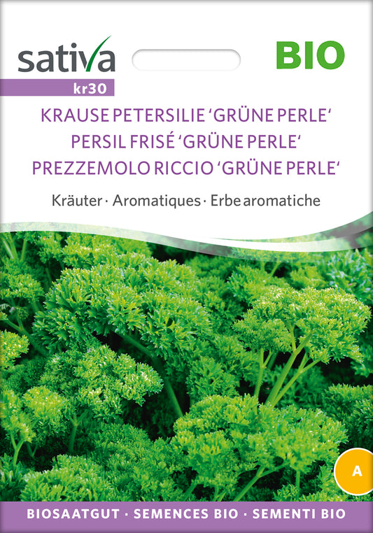 Grüne Perle (Krause Petersilie) | BIO Petersiliensamen von Sativa Rheinau
