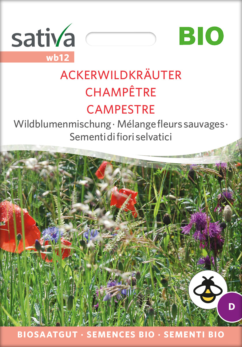 Wildblumenmischung Ackerwildkräuter | BIO Wildblumensamen von Sativa Rheinau