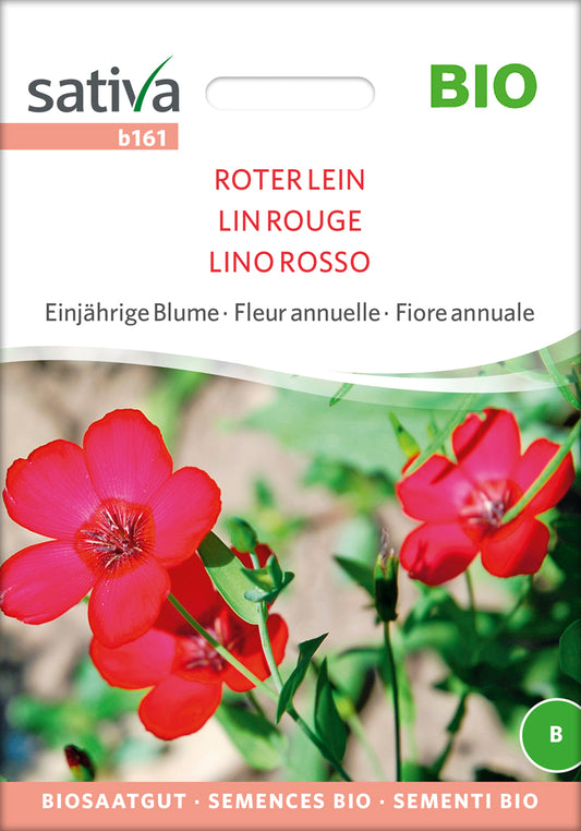 Roter Lein | BIO Blumensamen von Sativa Rheinau
