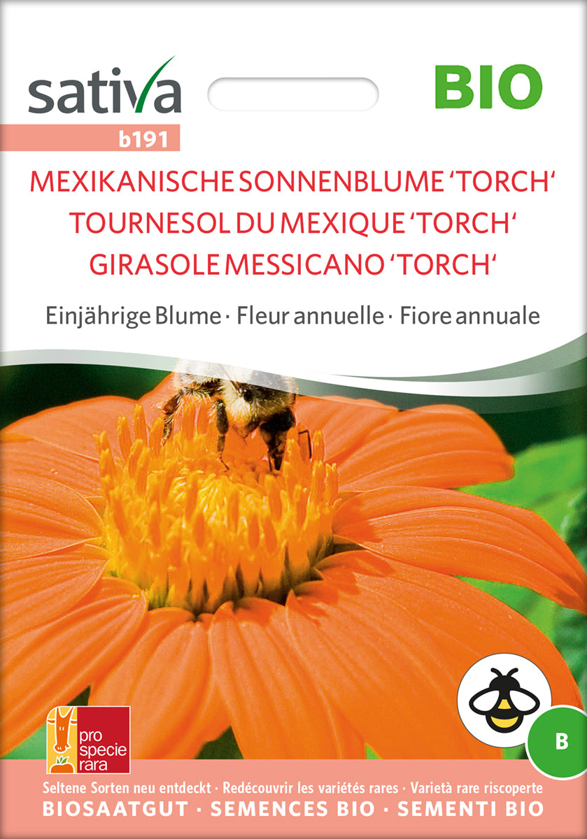 Mexikanische Sonnenblume Torch | BIO Sonnenblumensamen von Sativa Rheinau