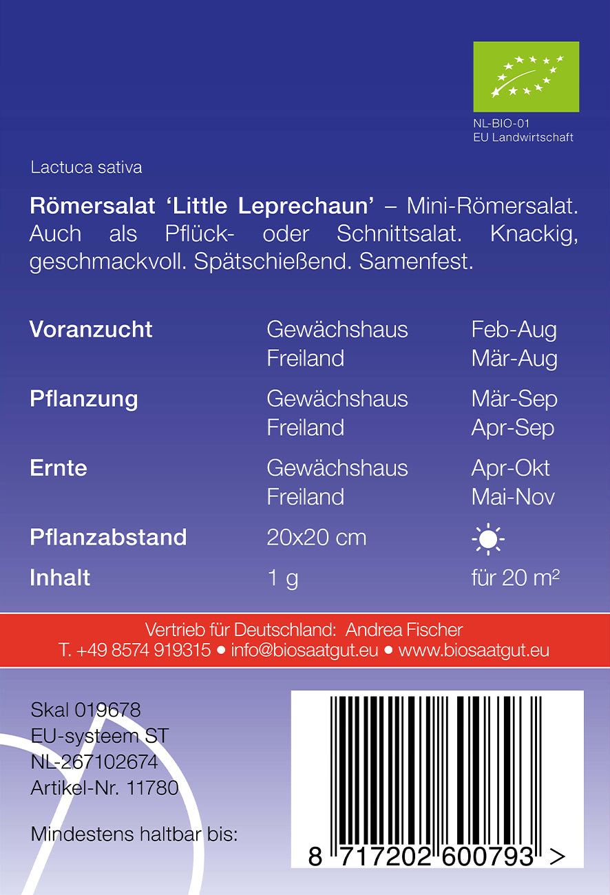 Römersalat Little Leprechaun | BIO Salatsamen von De Bolster [MHD 12/2023]