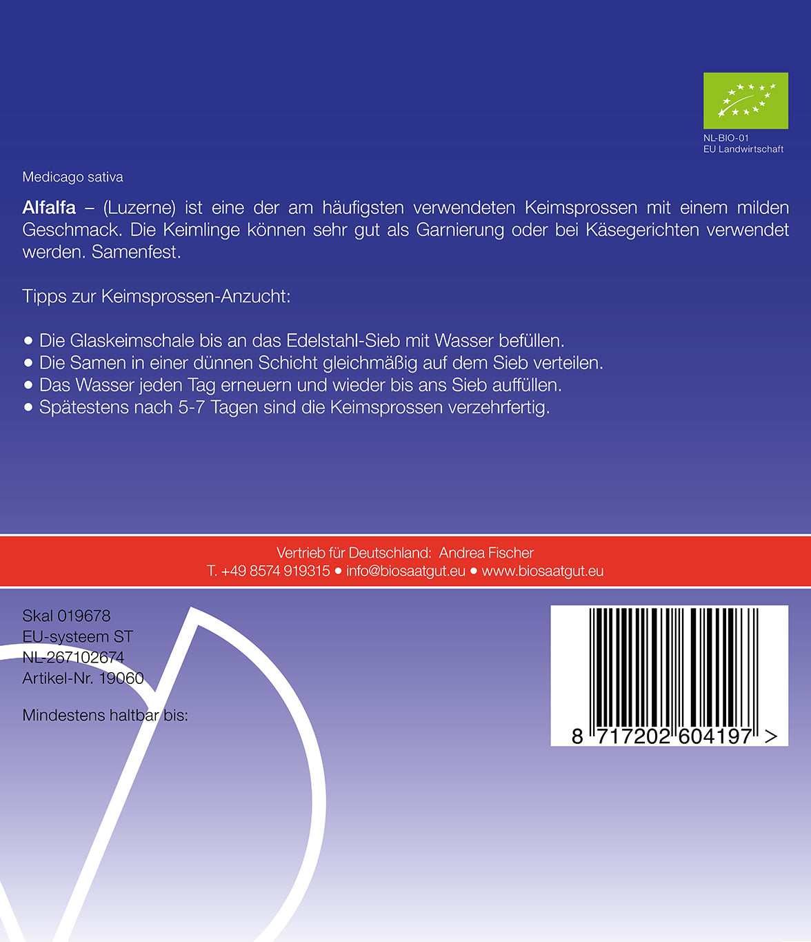 Alfalfa Keimsprossen | BIO Keimsprossen von De Bolster [MHD 12/2023]