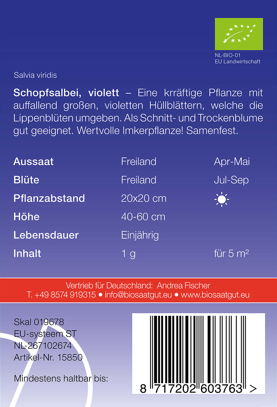 Schopfsalbei violetti | BIO Blumensamen von De Bolster