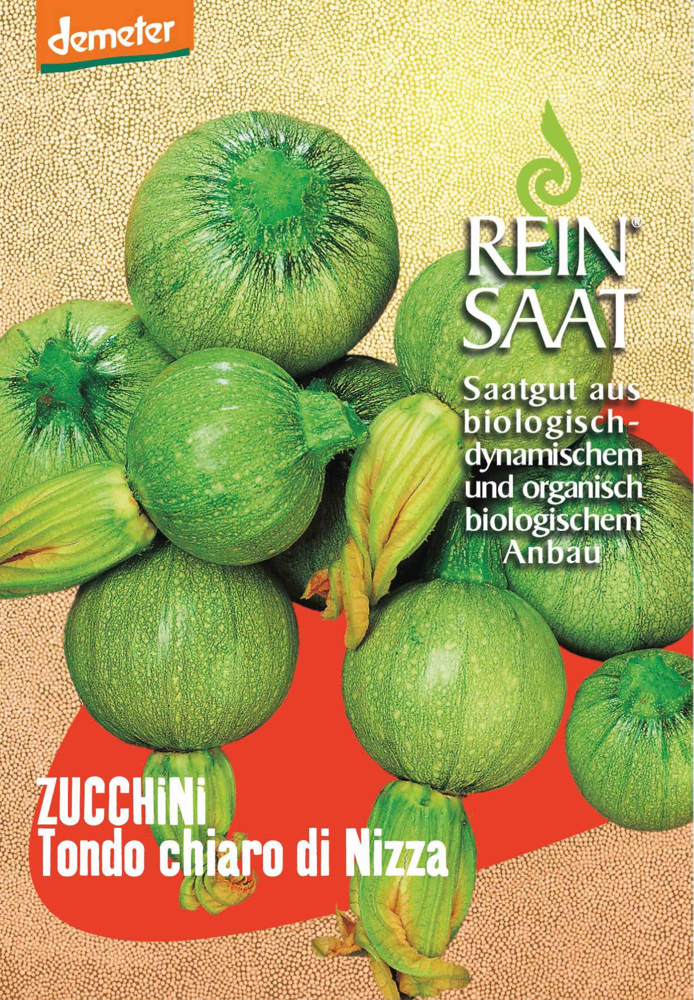 Zucchini Tondo chiaro die Nizza | BIO Zucchinisamen von Reinsaat