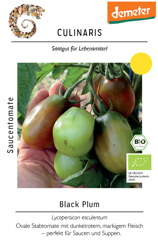 Saucentomate Black Plum | BIO Saucentomatensamen von Culinaris