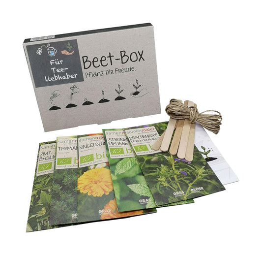 Beet-Box "Für Tee-Liebhaber" | BIO Kräutersamen-Sets von Samen Maier