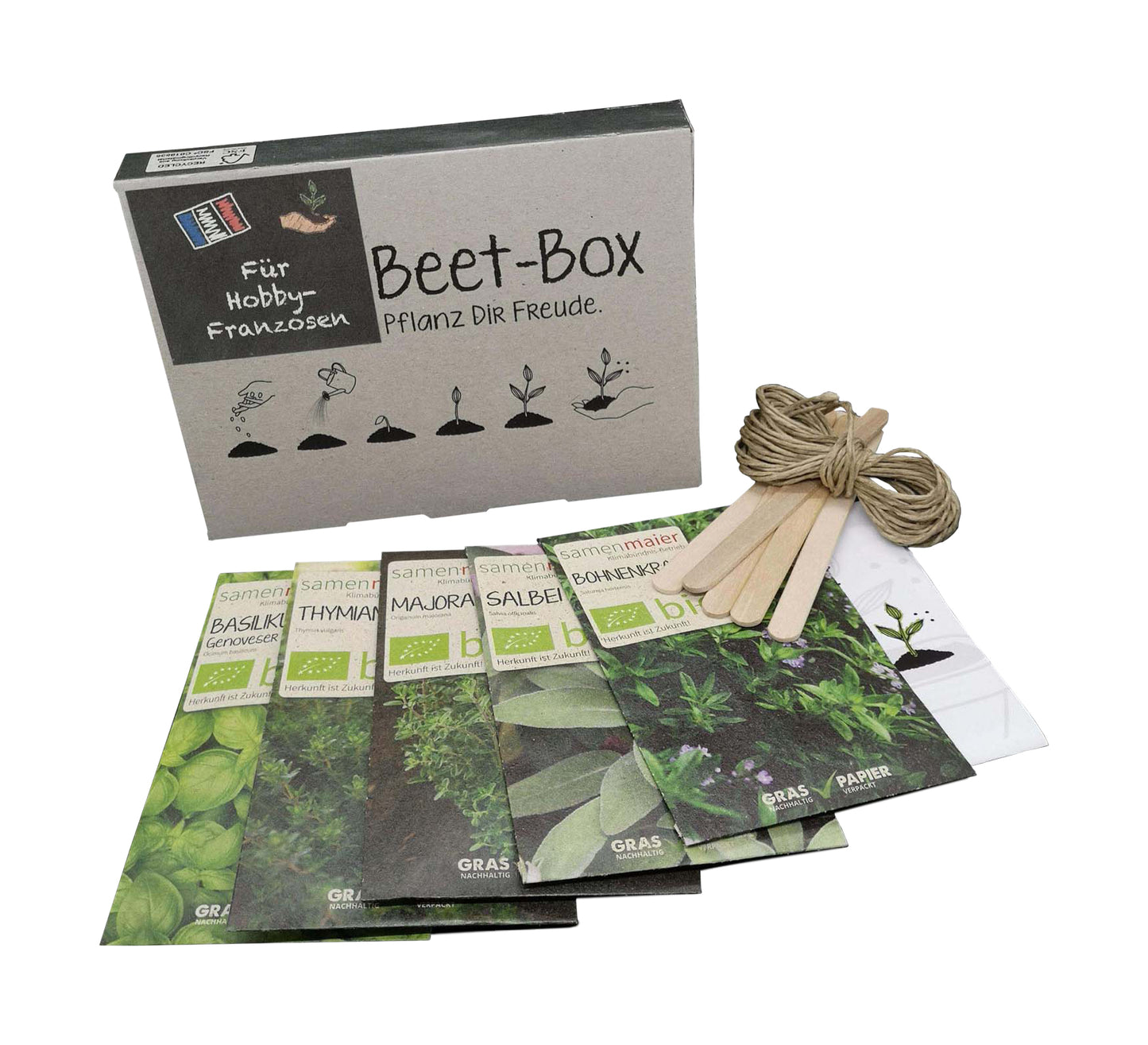 Beet-Box "Für Hobby-Franzosen" | BIO Kräutersamen-Sets von Samen Maier