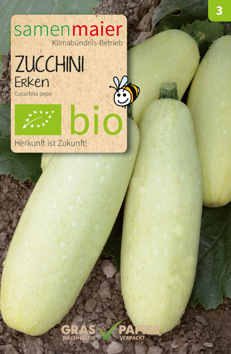 Zucchini Erken | BIO Zucchinisamen von Samen Maier