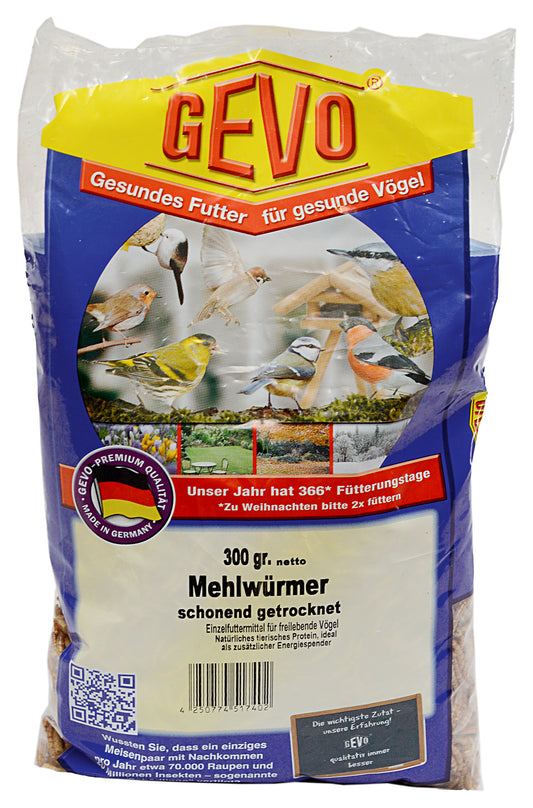 Mehlwürmer getrocknet (300 g) | Mehlwürmer von GEVO